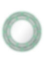 Handcrafted Venetian style mirror with green finish