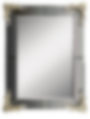 Handcrafted classic mirror with silver finish and grey beveled glass