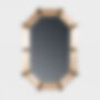 Handcrafted Venetian style mirror with gold and grey accents