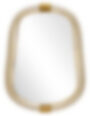 Contemporary mirror with golden finish